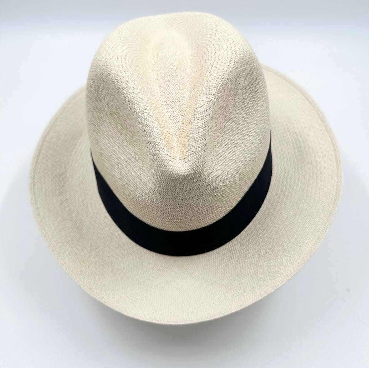 Ægte Montecristi Fedora Panama Hat med en kvalitet på 17-18 fletning pr. inch - håndflettet og unik