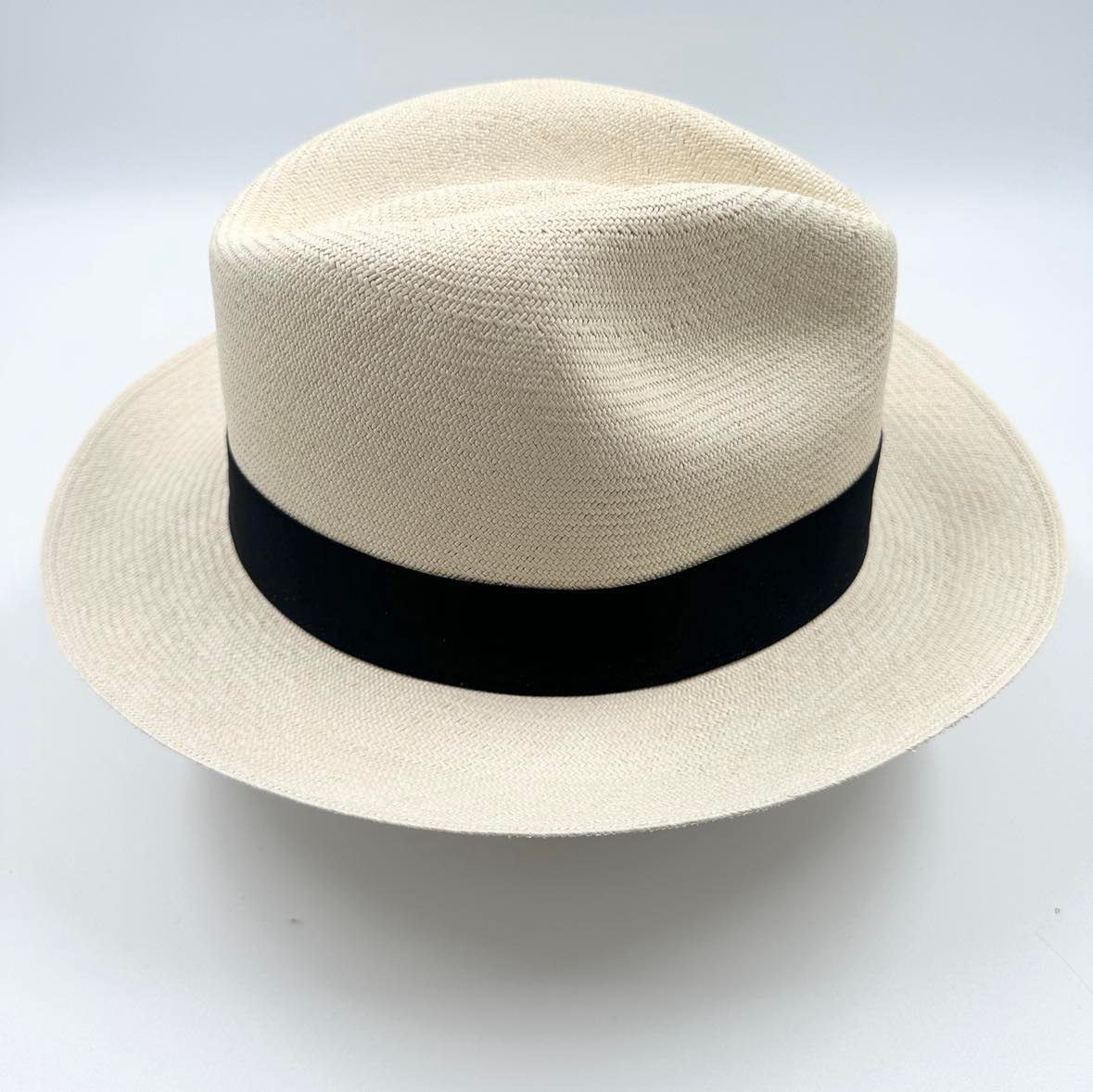 Ægte Montecristi Fedora Panama Hat med en kvalitet på 17-18 fletning pr. inch - håndflettet for en unik hat - ingen hatte er ens