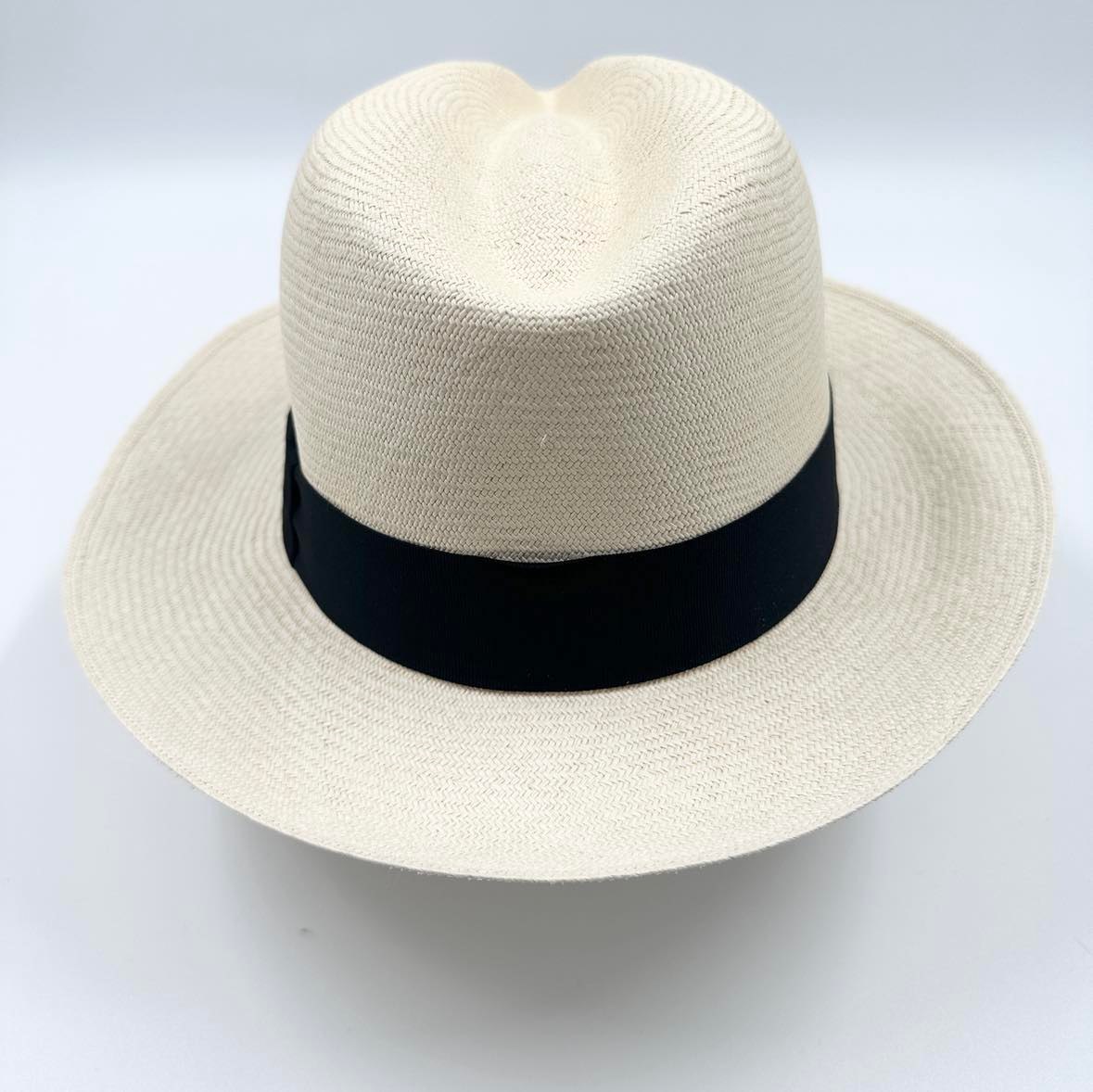 Ægte Montecristi Fedora Panama Hat med en kvalitet på 17-18 fletning pr. inch - unik og håndflettet i Ecuador